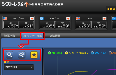 システムトレード(ストラテジー検索)の使い方