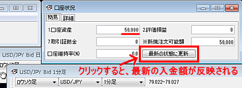 FXブロードネット(ブロードコース)の口座状況