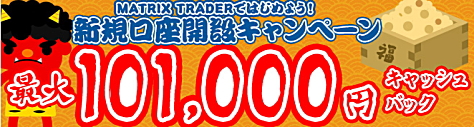 新規口座開設キャンペーンで、10,000円キャッシュバック!