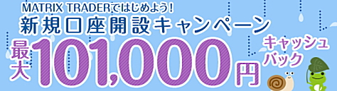 新規口座開設キャンペーンで、10,000円キャッシュバック!