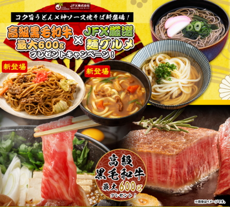 JFX 食品プレゼントキャンペーン