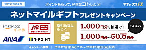 マネックスFX、1万通貨ごとに25円キャッシュバック！